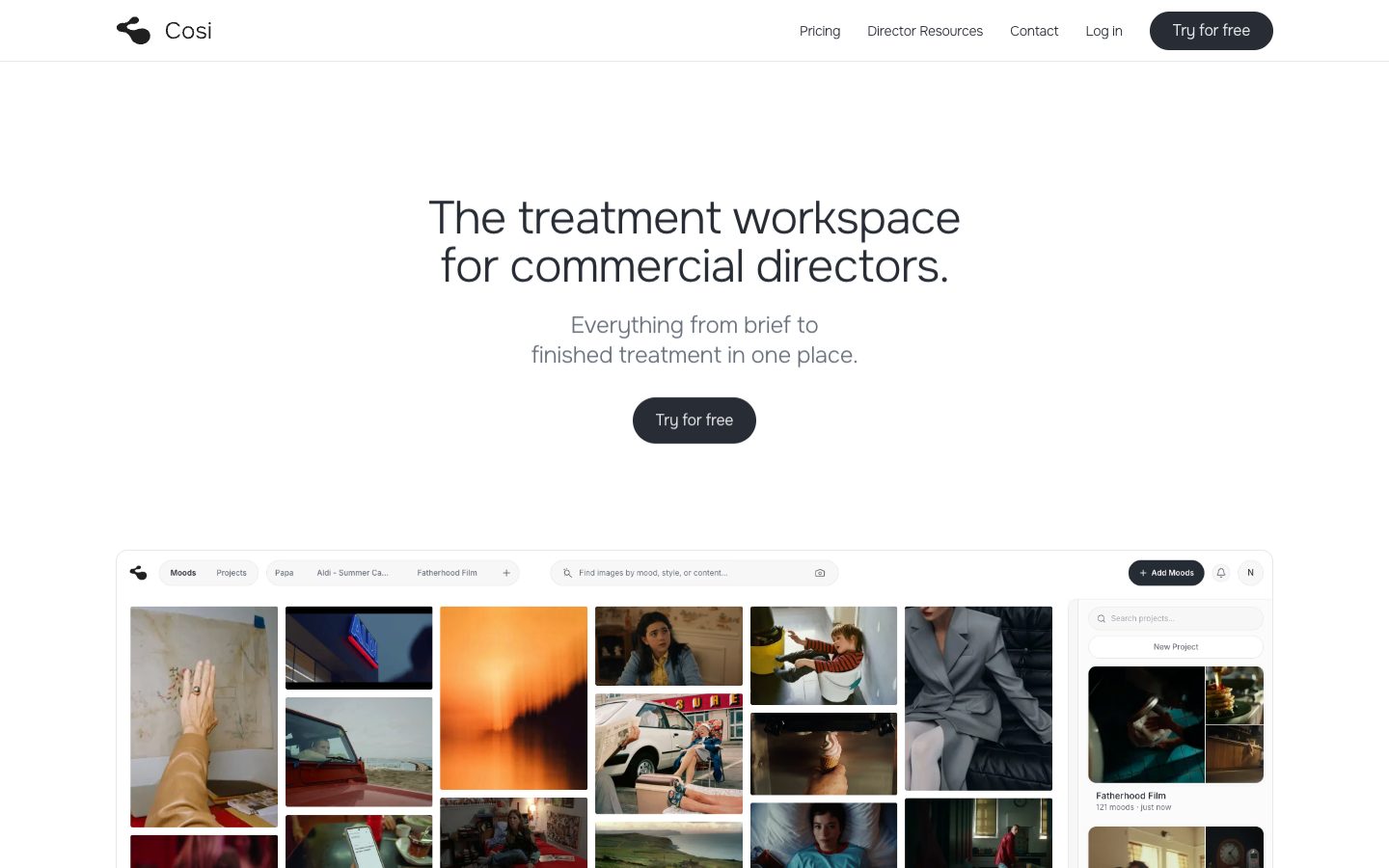 Cosi – From brief to finished treatment, in one place.